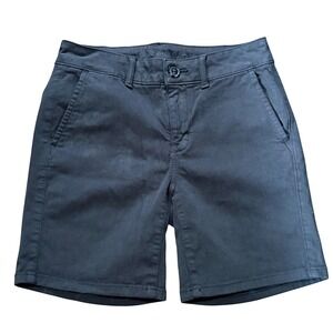 American Eagle Womens Black Stretch Skinny Bermuda Shorts Casual Size 0